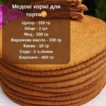 Медові коржі для торта
